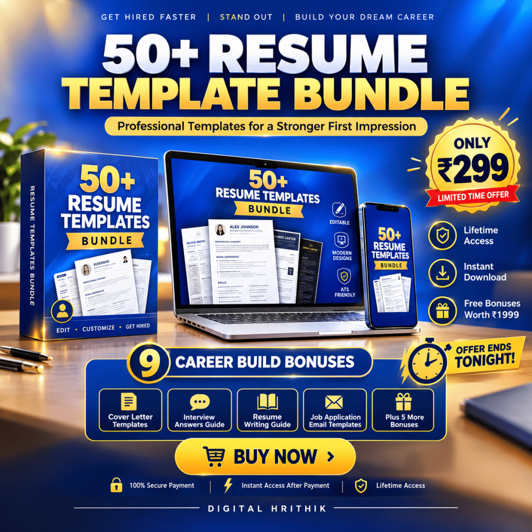 50+ Resume Template Bundle Ad